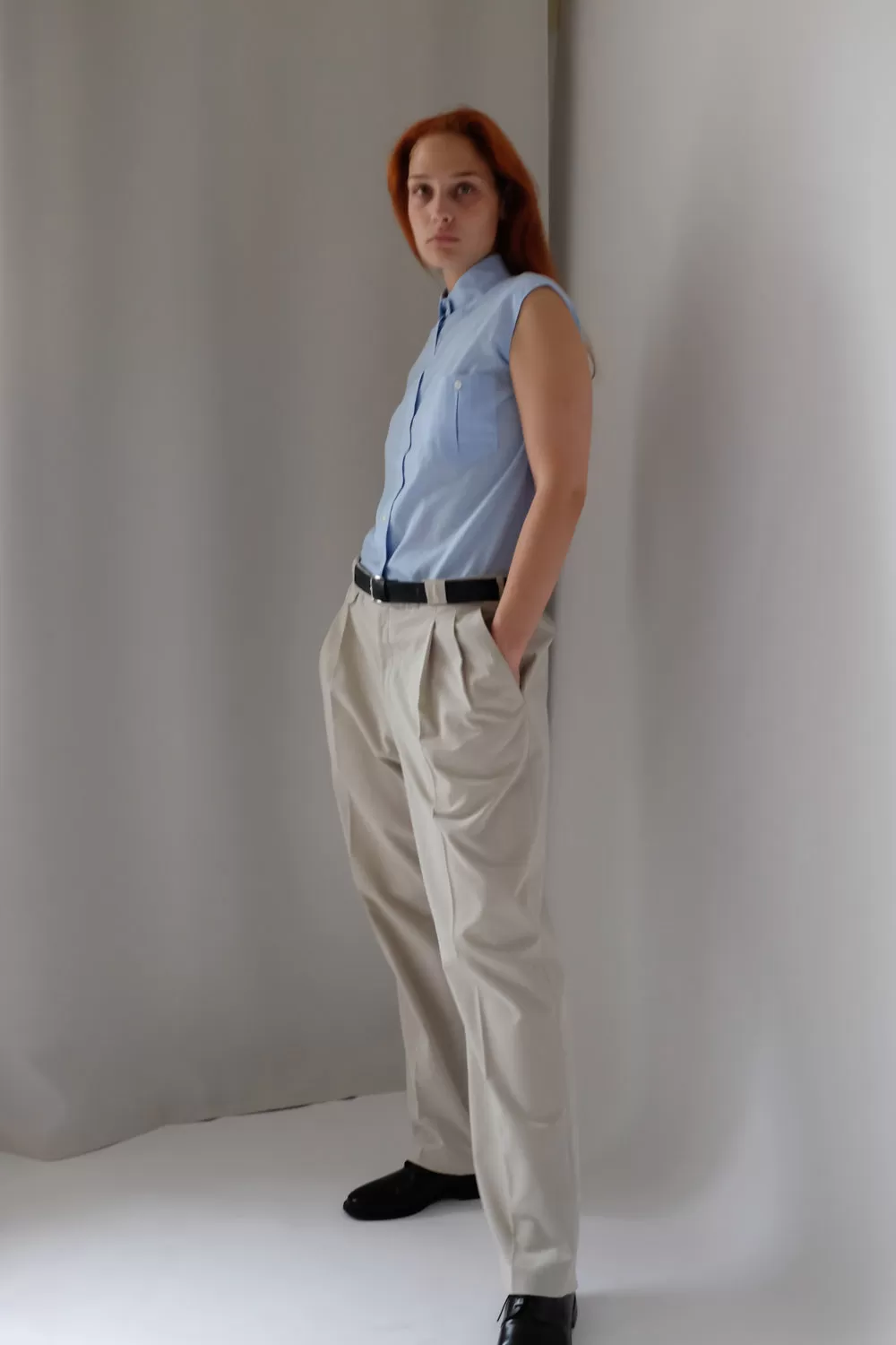 0058_PALE BLUE SLEEVELESS SHIRT