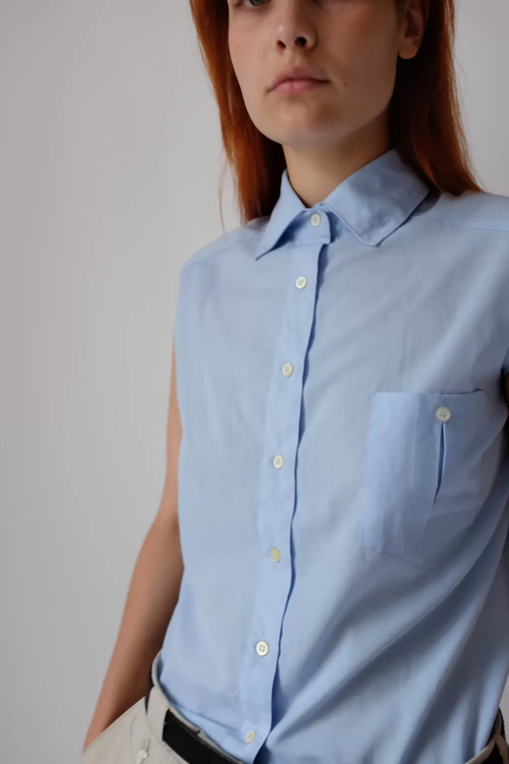 0058_PALE BLUE SLEEVELESS SHIRT