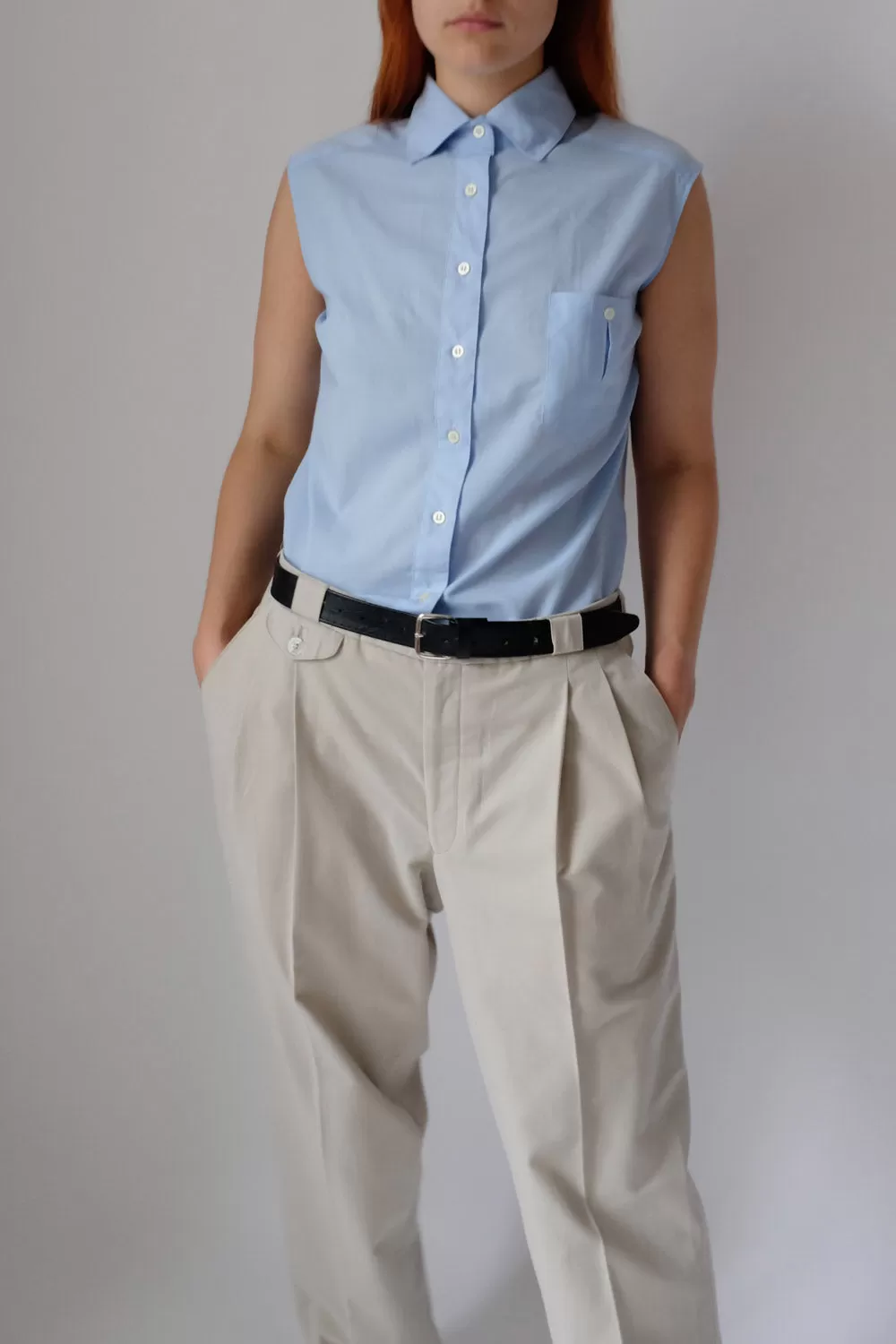 0058_PALE BLUE SLEEVELESS SHIRT