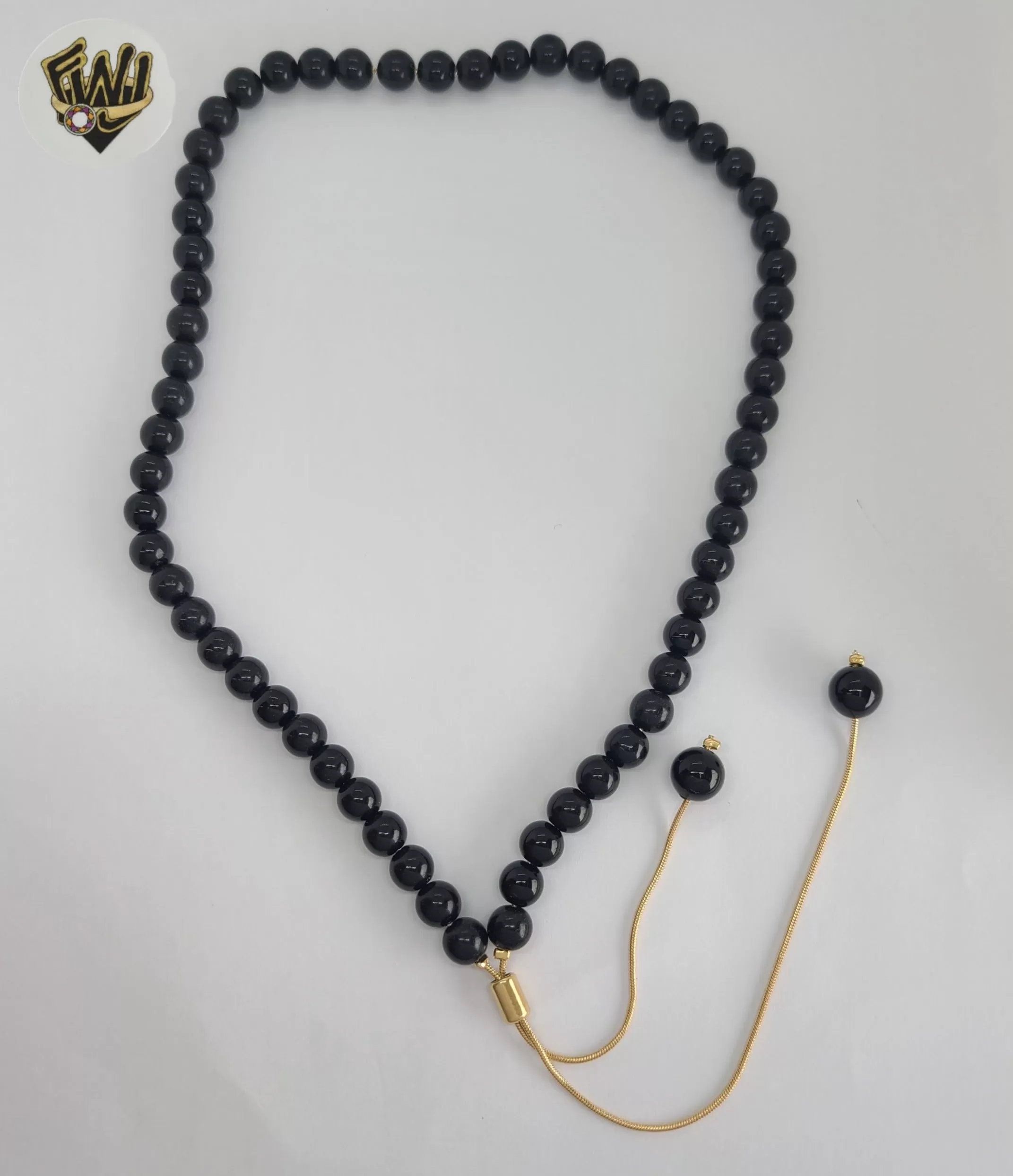 (1-6467-1) Gold Laminate - Beads Long Necklace - BGF