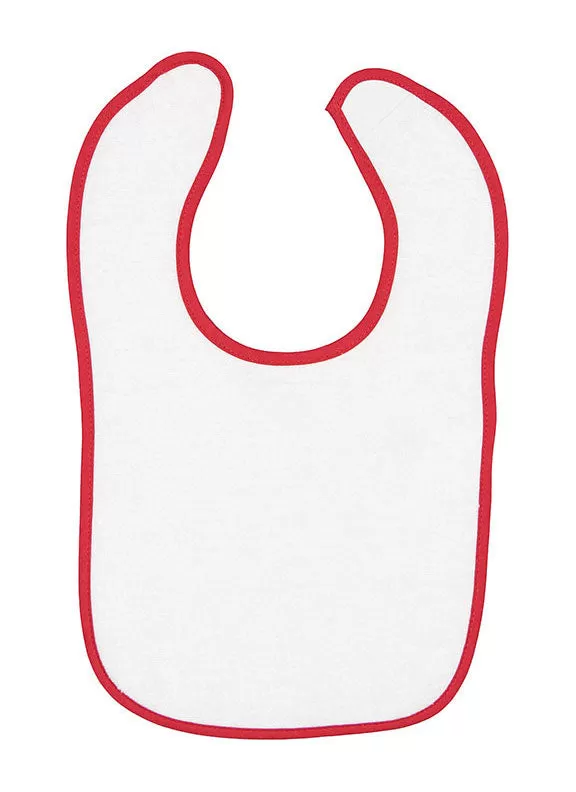 1003 - Rabbit Skins Infant Contrast Trim Terry Bib