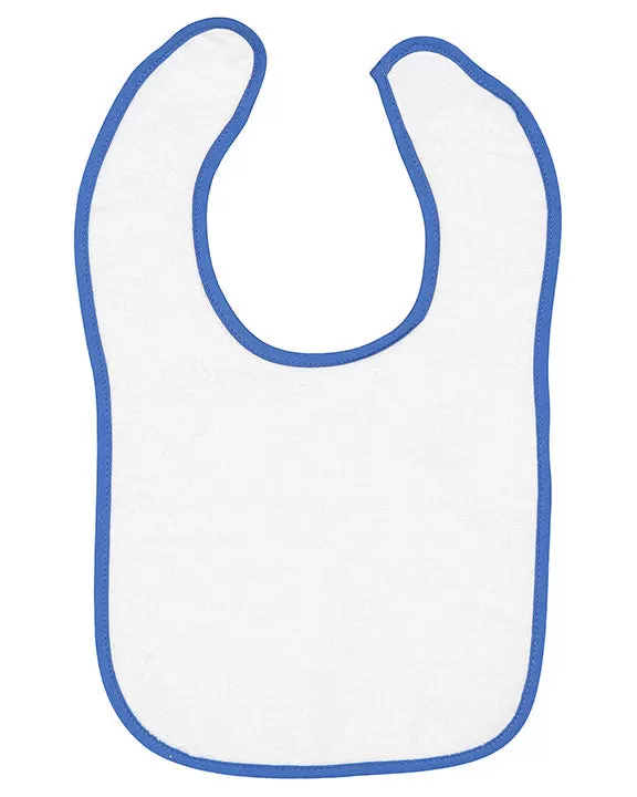 1003 - Rabbit Skins Infant Contrast Trim Terry Bib