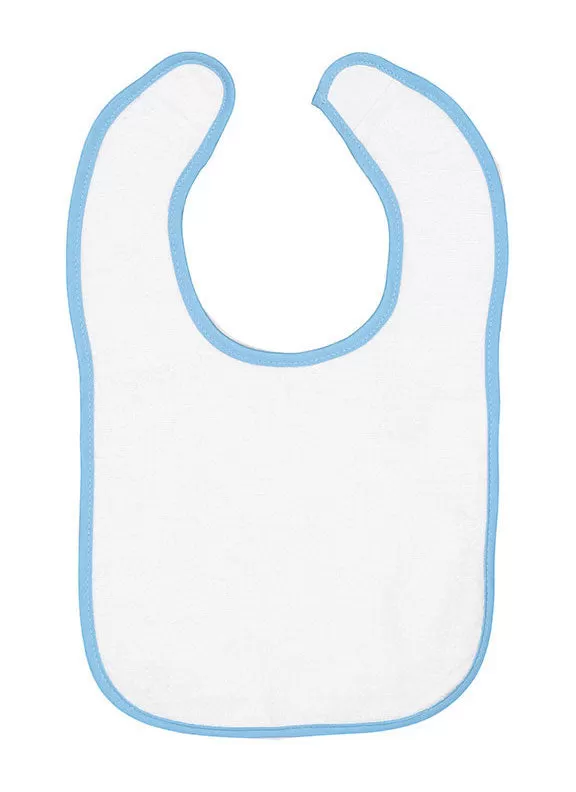 1003 - Rabbit Skins Infant Contrast Trim Terry Bib