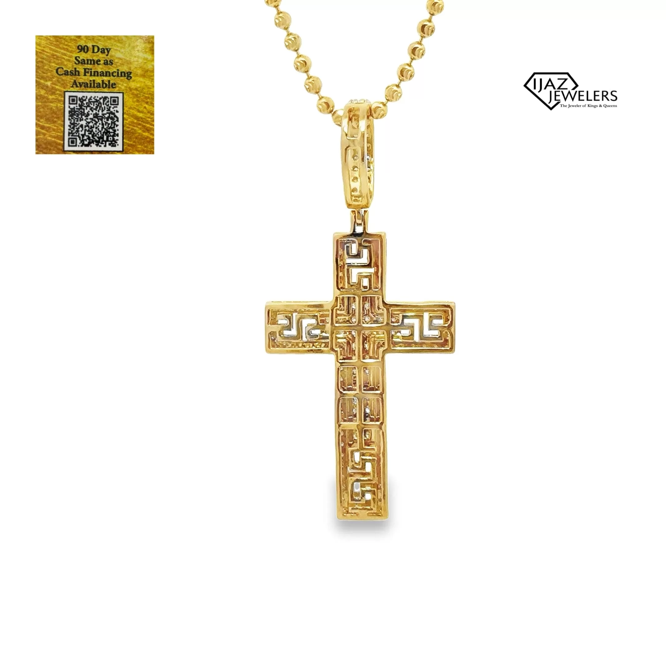 10K Gold 0.75 CTW Diamond Cross Charm