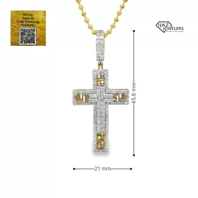 10K Gold 0.75 CTW Diamond Cross Charm