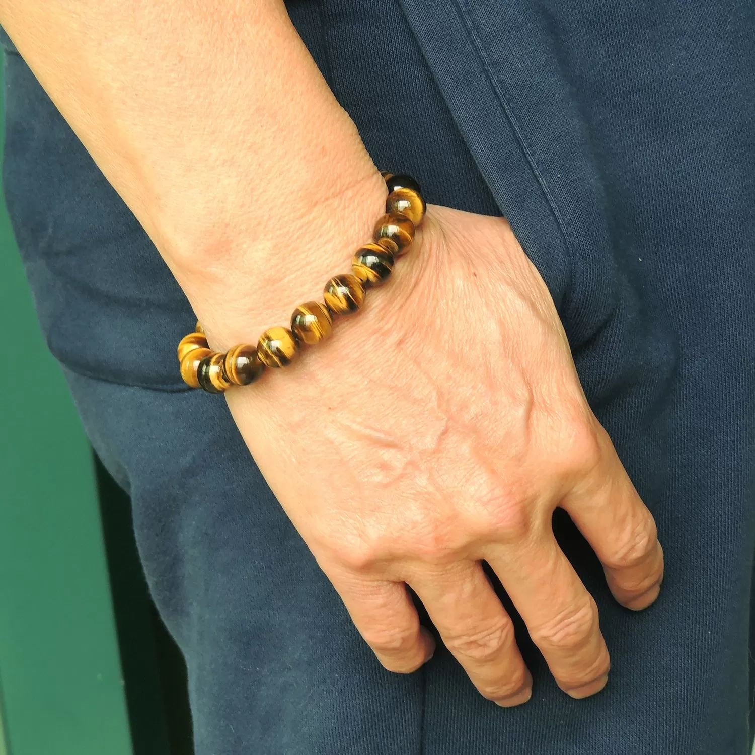 10mm Top Quality Brown Tiger Eye Bracelet | Fashion Healing Stone Jewelry for Men Women