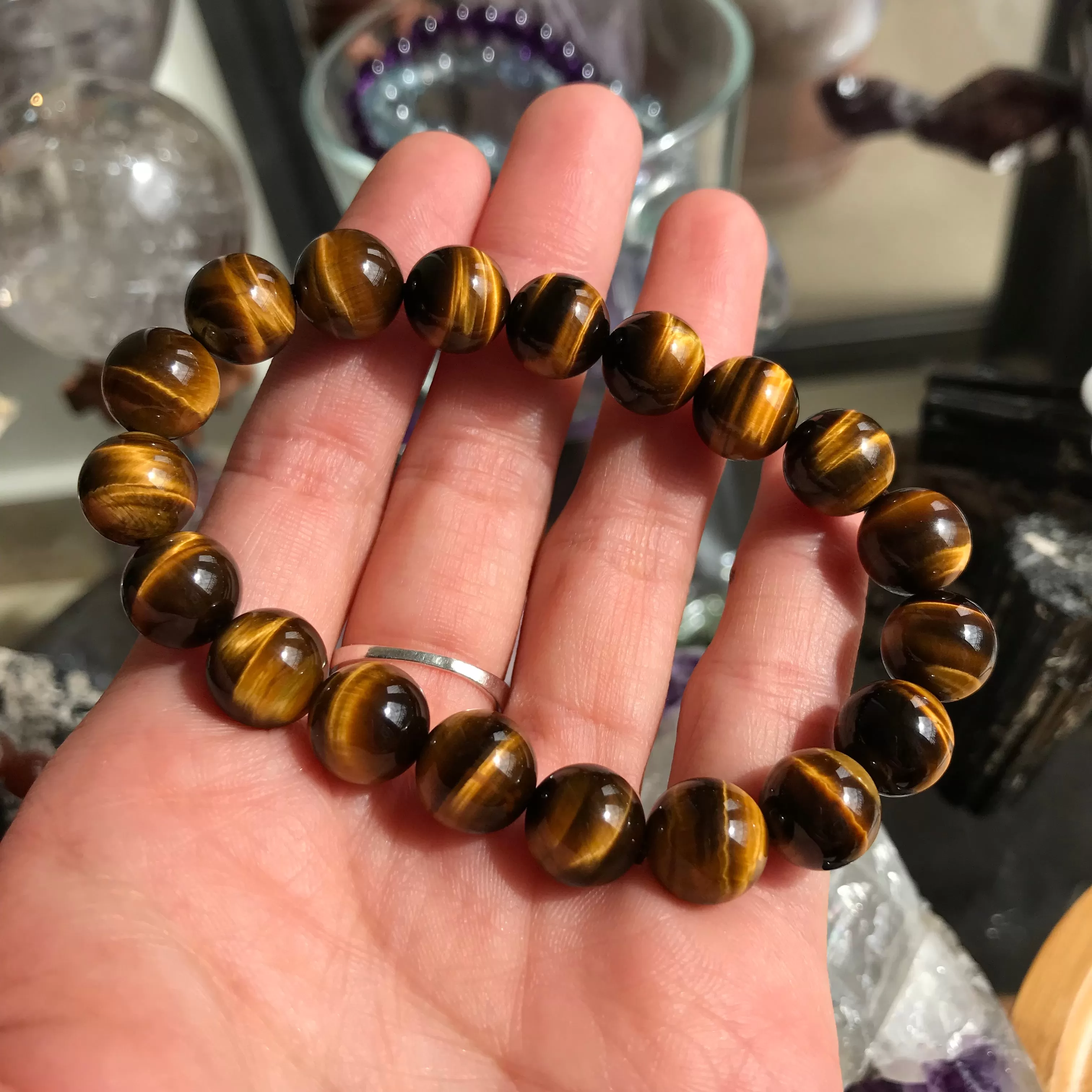 10mm Top Quality Brown Tiger Eye Bracelet | Fashion Healing Stone Jewelry for Men Women