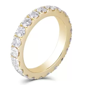 18k / 14k Yellow Gold Moissanite Eternity Band 2ct Total