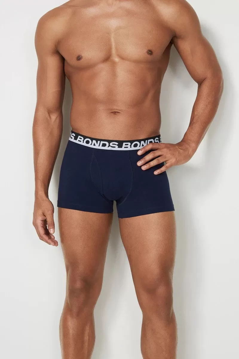 20 X Bonds Mens Everyday Trunks Underwear Black / Navy / Blue