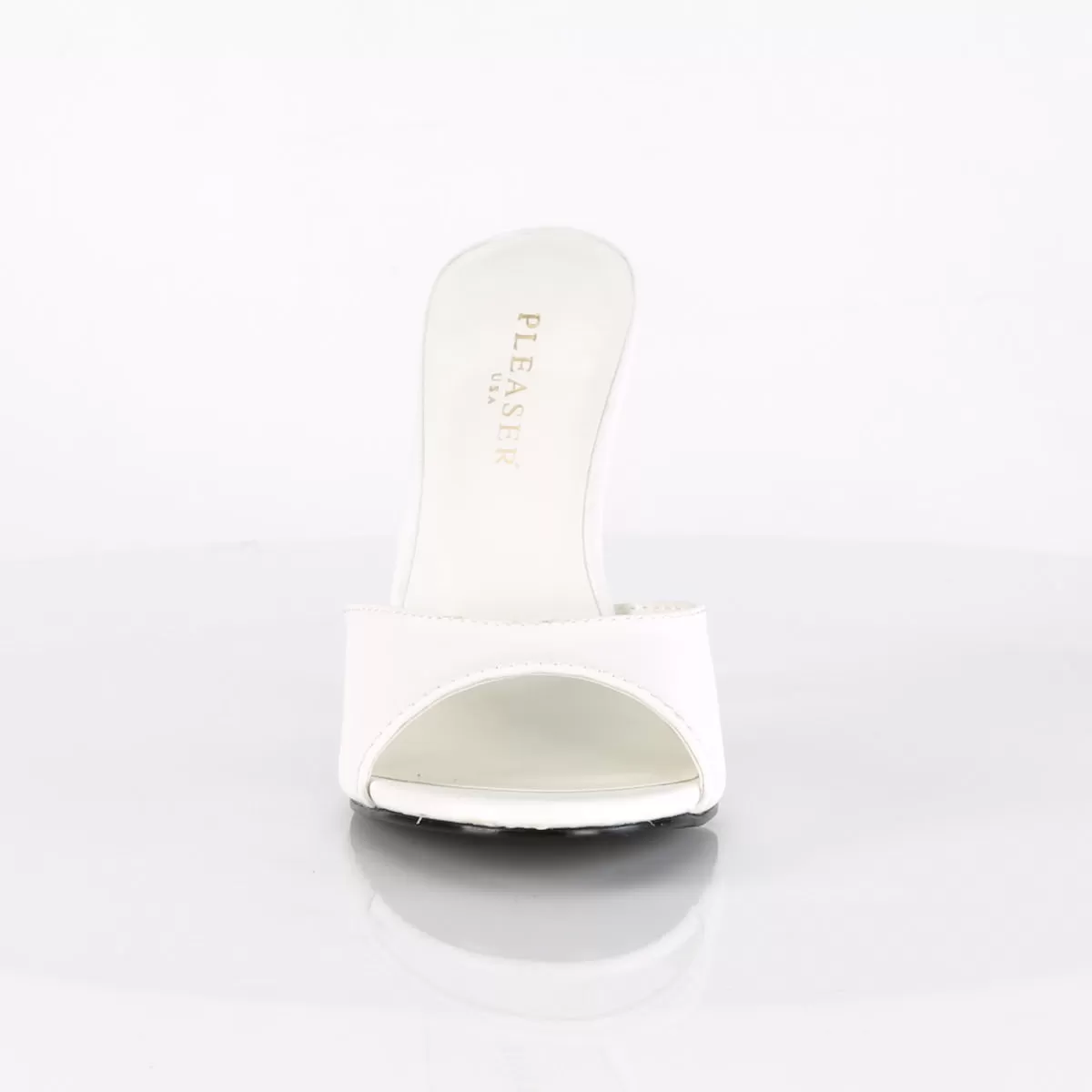 4 Inch Heel CLASSIQUE-01 White Pu