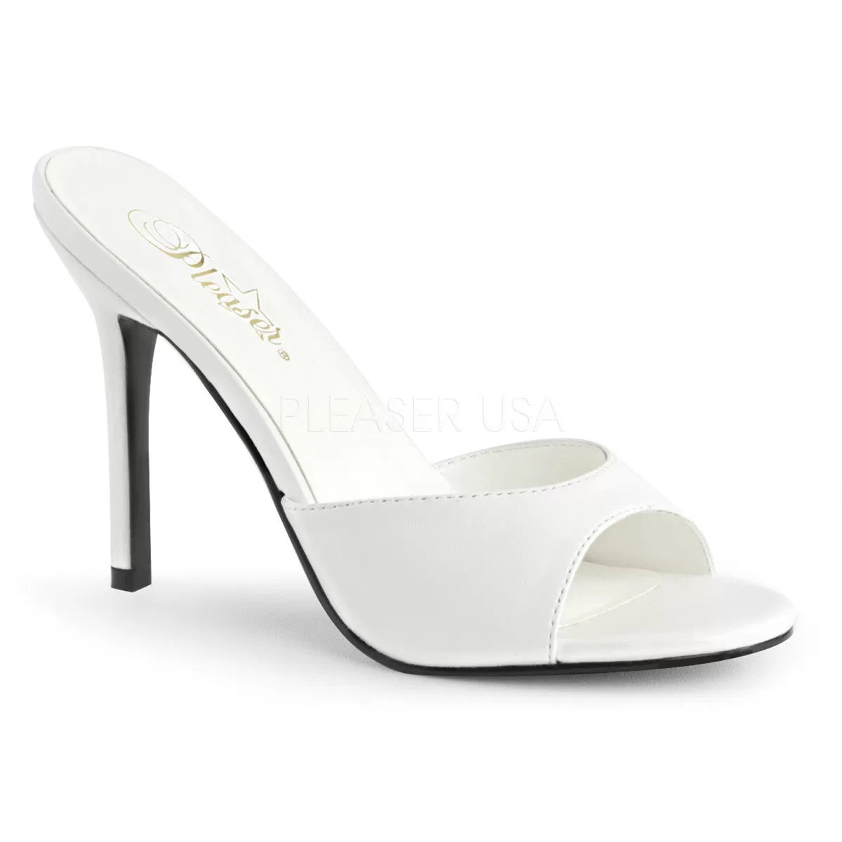 4 Inch Heel CLASSIQUE-01 White Pu