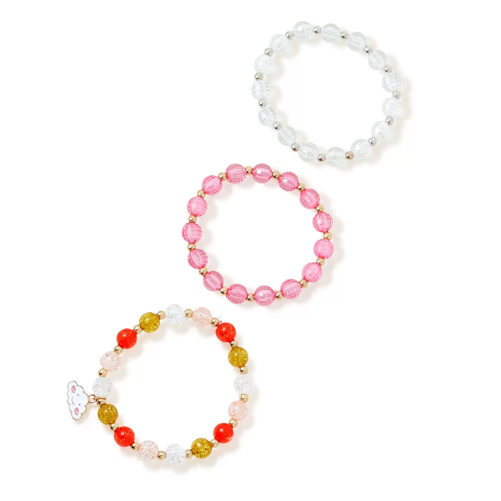 Accessorize London Girl's Cloud Stretch Bracelets Set Of Three