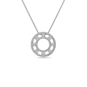 Air Circle Diamond Pendant Necklace