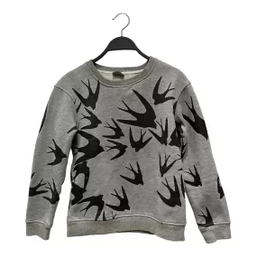 Alexander McQueen/Sweatshirt/S/Glitter/Cotton/GRY/Birds