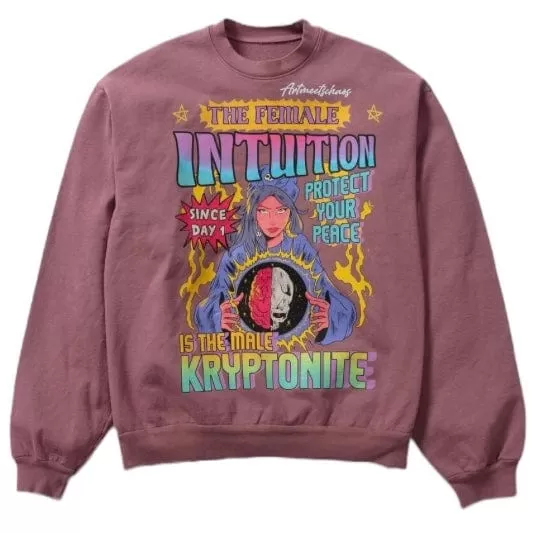 ArtMeetsChaos Woozy Chaos Crewneck (Plum) AMC076C