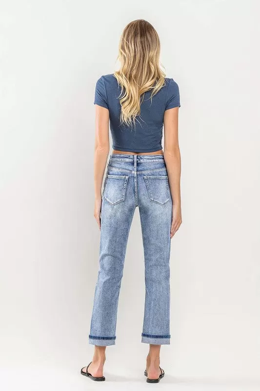 Atlanta High Rise Distressed Boyfriend Denim