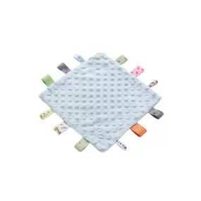 Baby Tags Square Security Blanket Sensory Plush in Sky