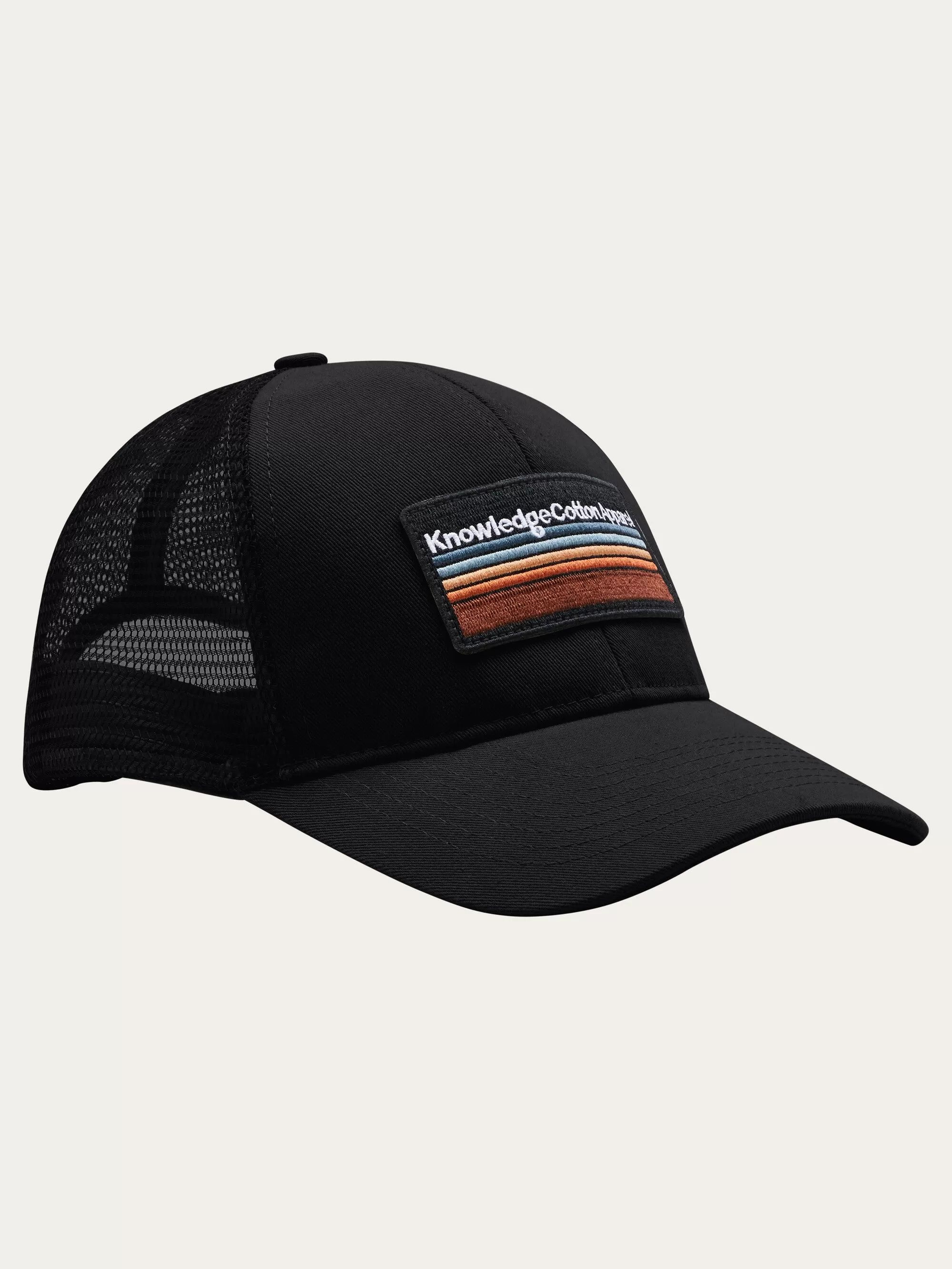 Badge twill trucker cap - Black Jet