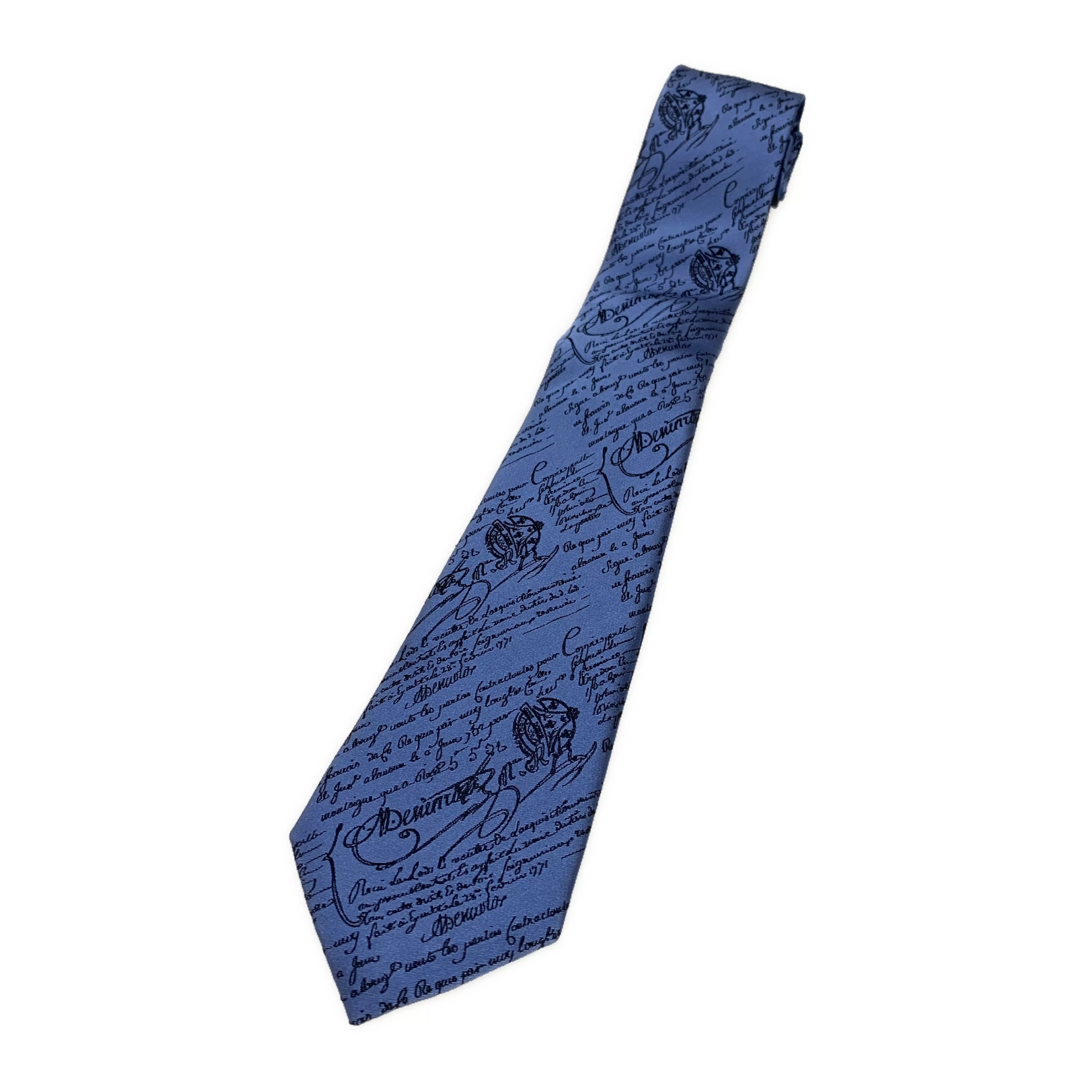 #BERLUTI/Tie/BLU/Silk/All Over Print