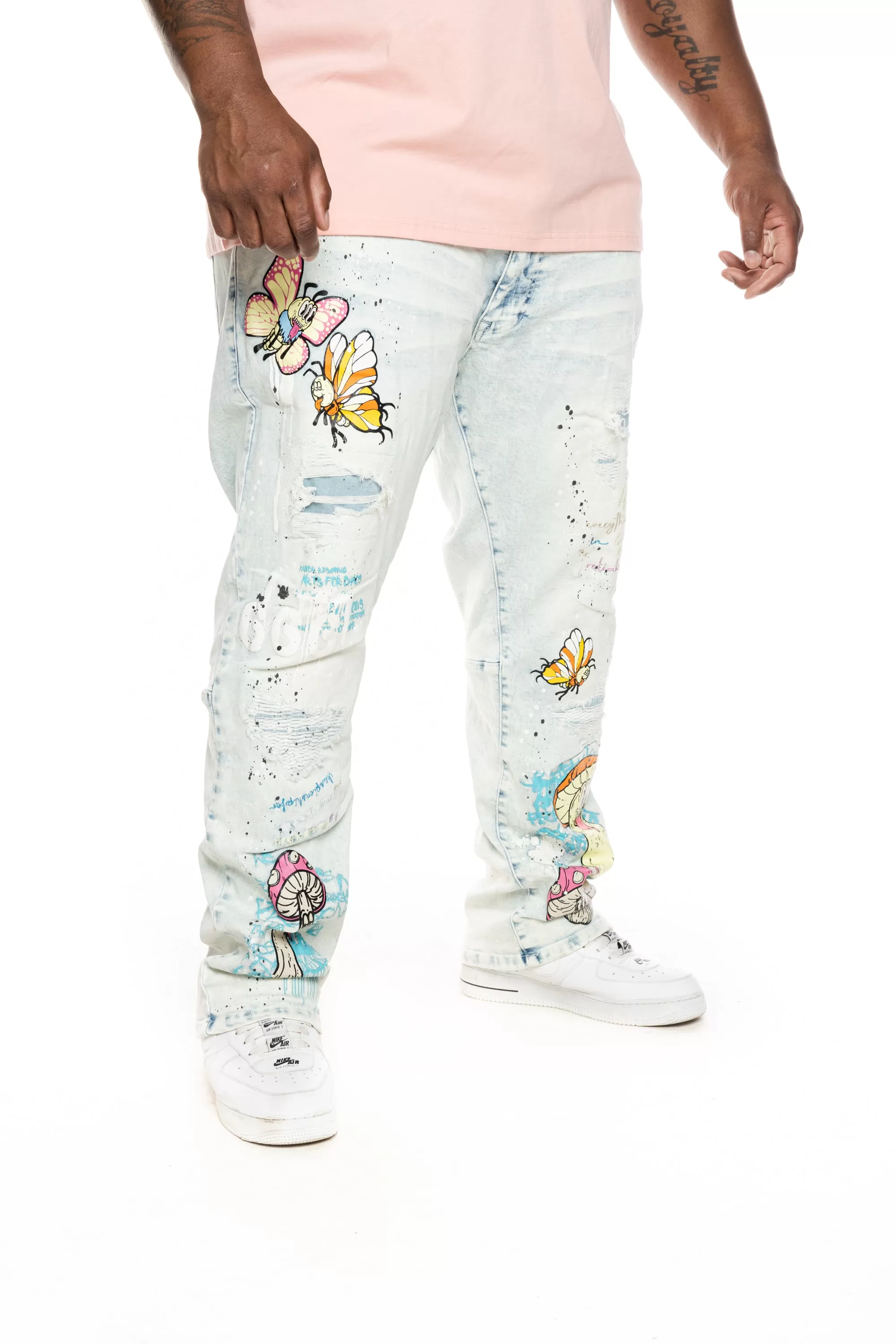 Big And Tall Mushroom  Fashion Jeans - Plaster Blue