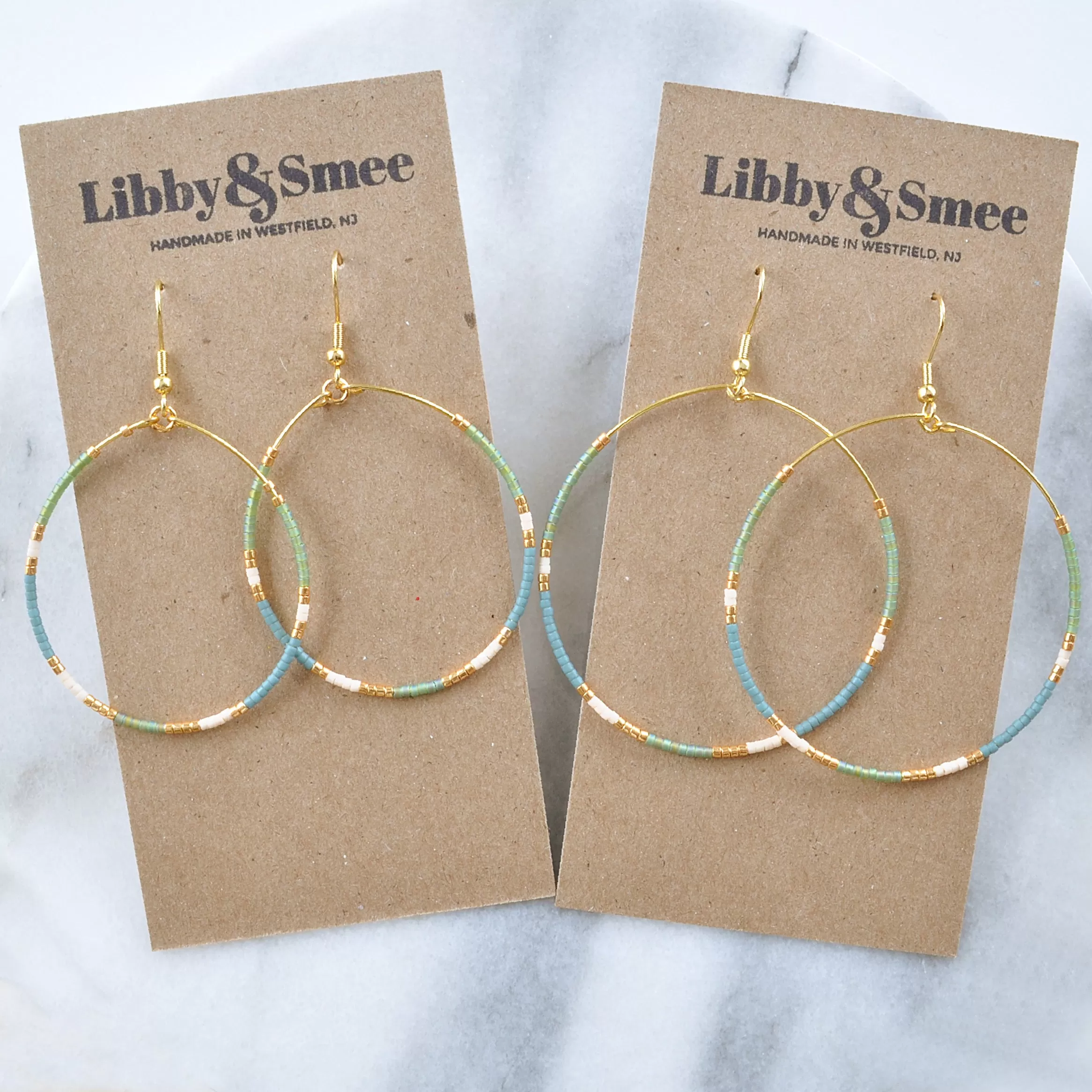 Big Beaded Hoops - MUTED