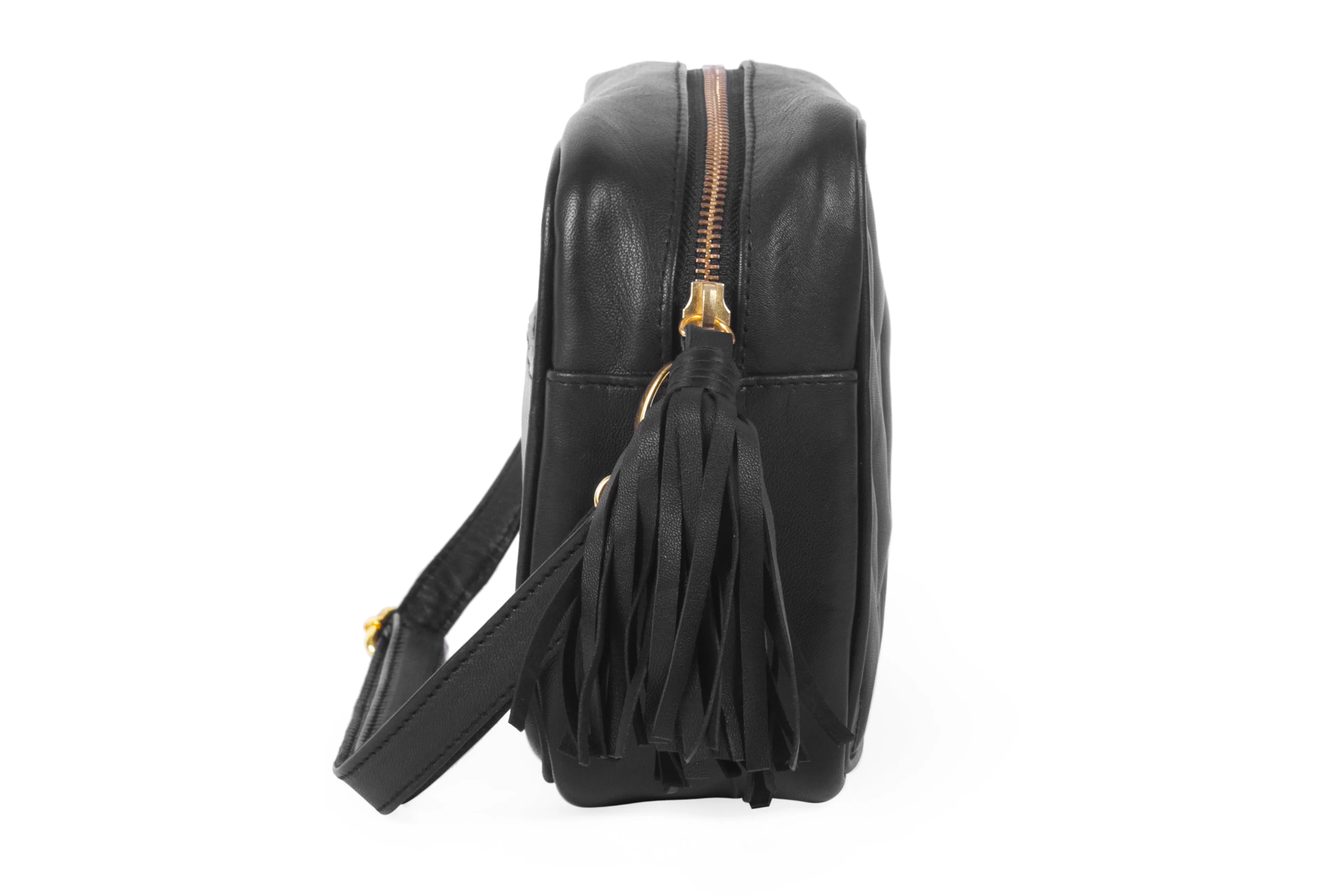 Black Genuine Leather Camera Bag