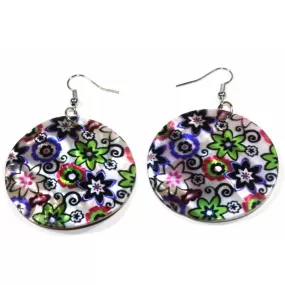 Blooming Flowers Mother Of Pearl Earrings