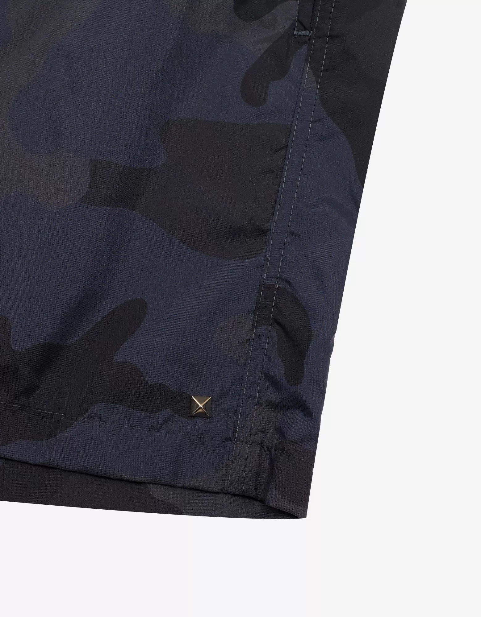 Blue & Grey Camouflage Print Swim Shorts