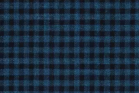 Blue Check 69% Wool 28% Bamboo 3% Linen (Ref-779405)