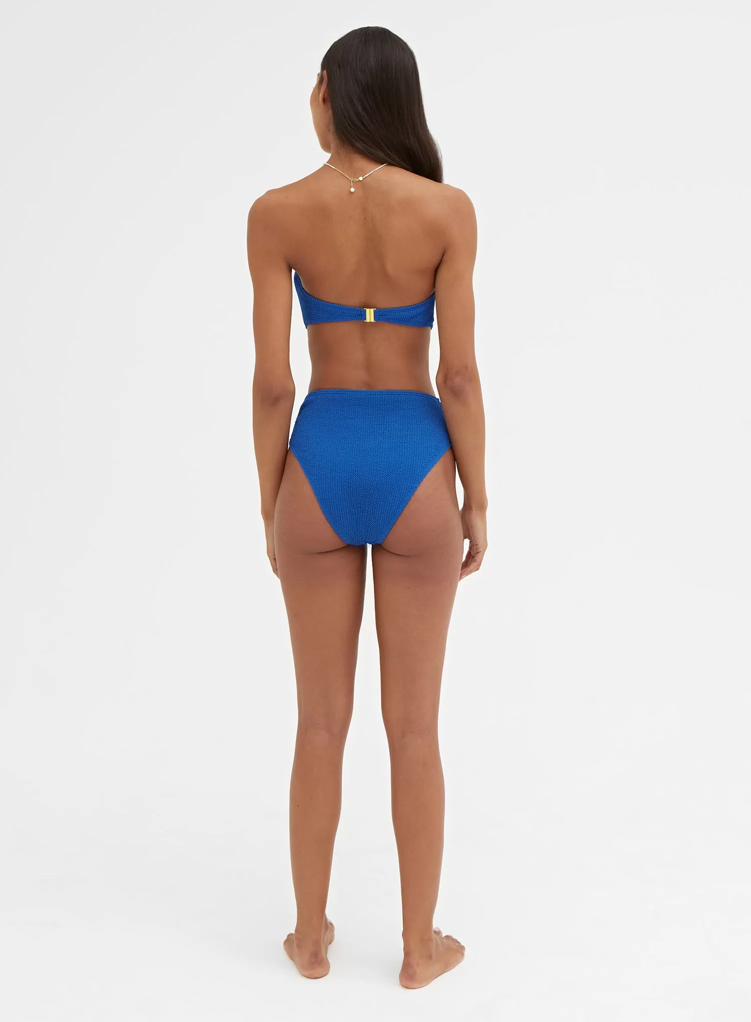 Blue High Waisted Bikini Bottom – Kylah