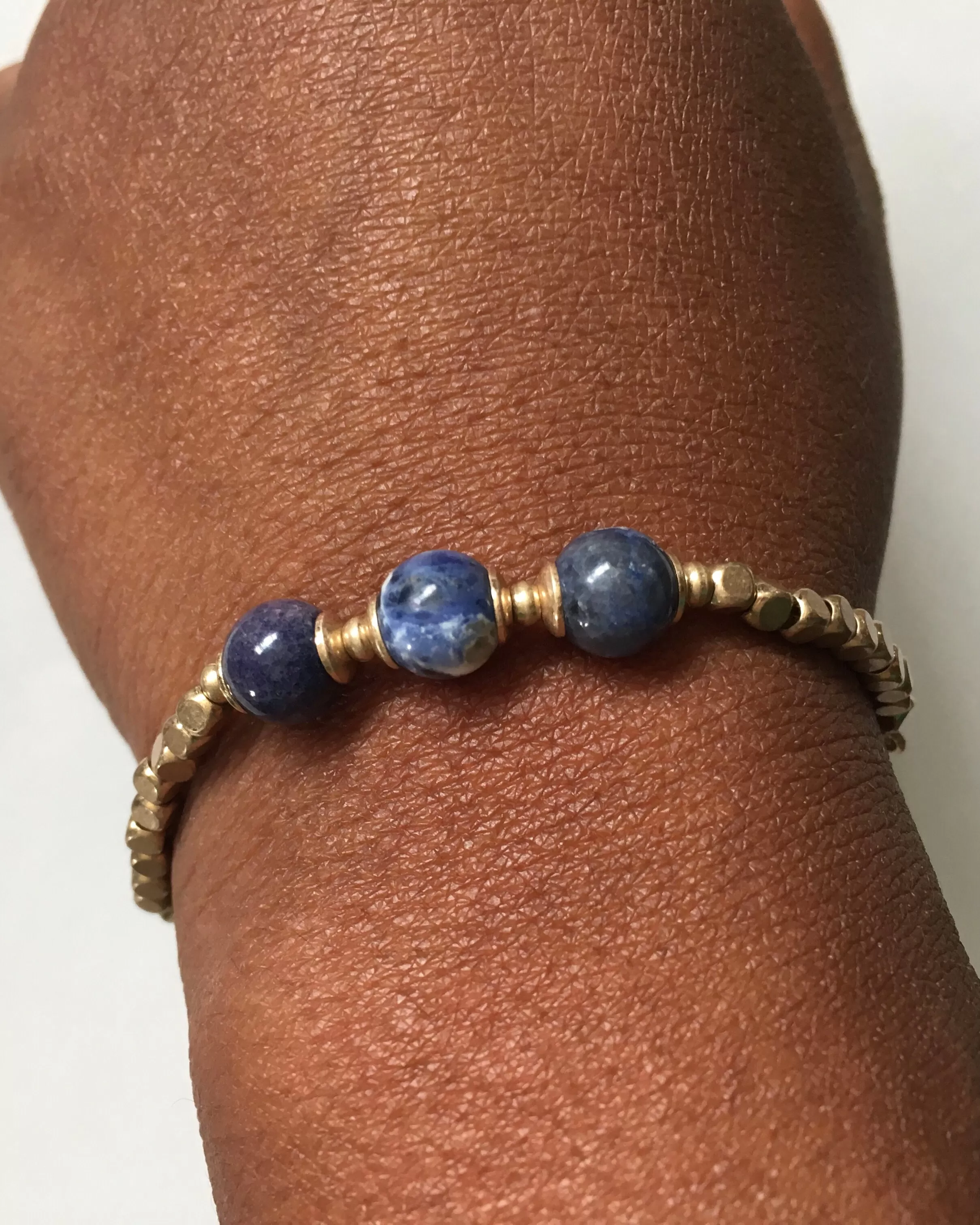 Blue Marble Stone Bracelet