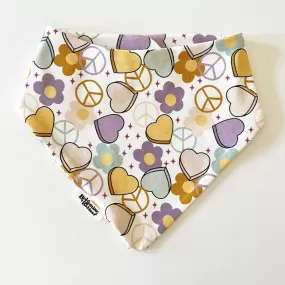 Bohemian Babies Organic Cotton Bandana Bib - Peace & Love