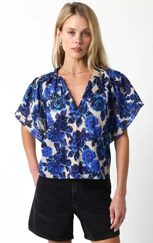 Braid Neck Floral Top