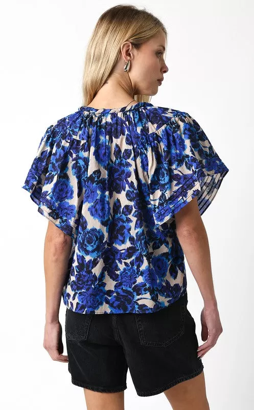 Braid Neck Floral Top