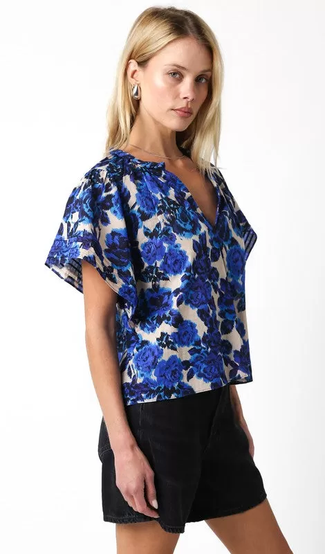 Braid Neck Floral Top