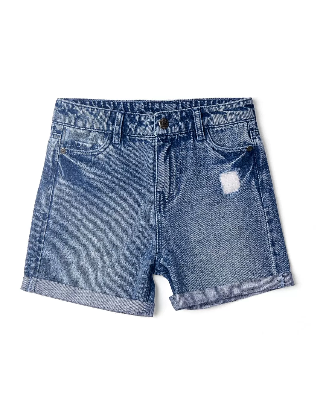 Britney - Kids Denim Shorts - Blue