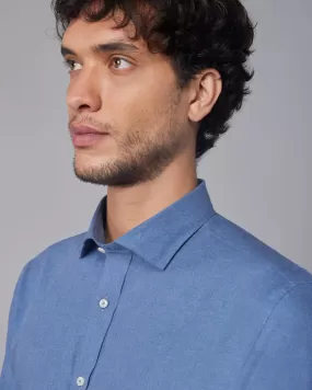 Brushed Twill Shirt - Blue