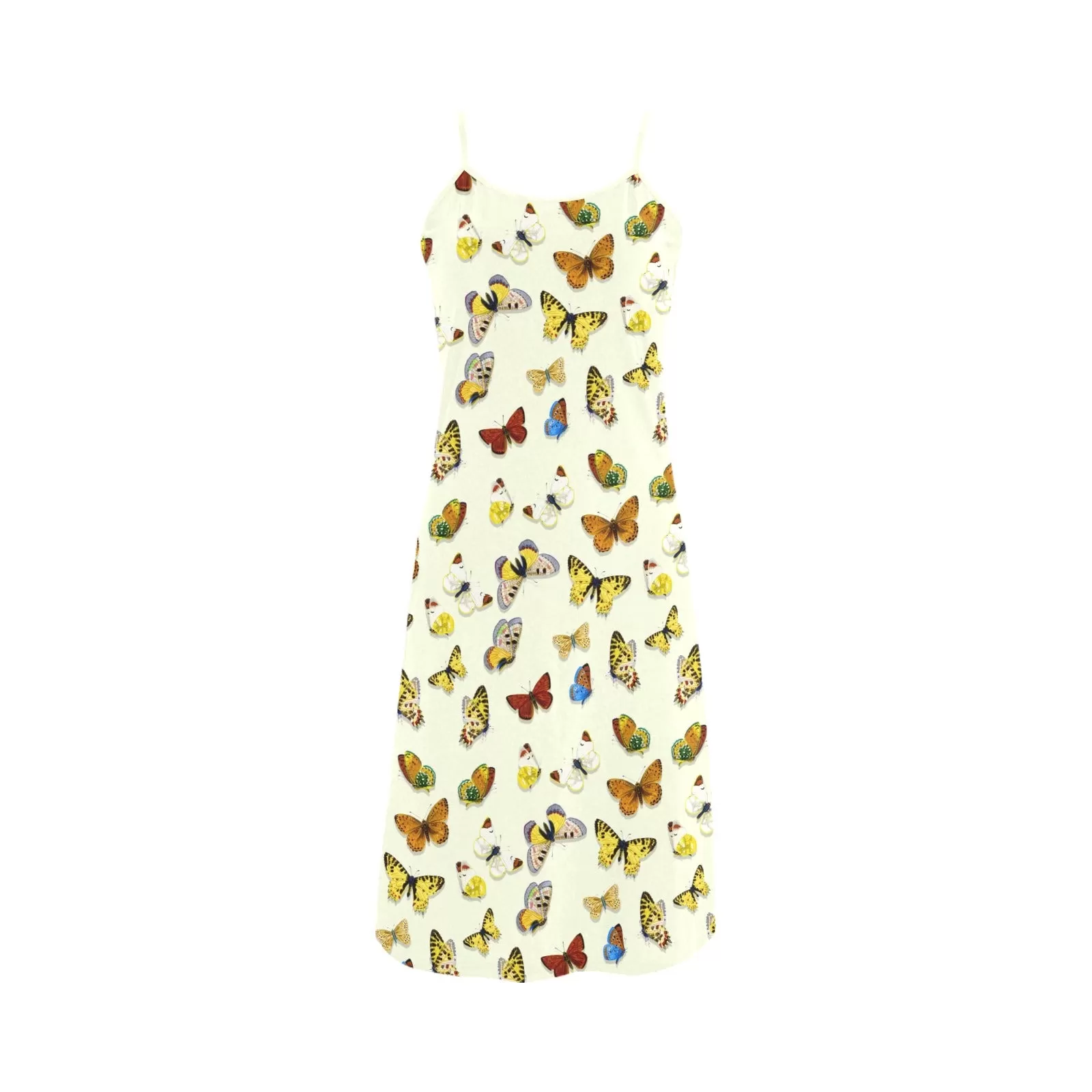 butterfly shadowed print Alcestis Slip Dress (Model D05)