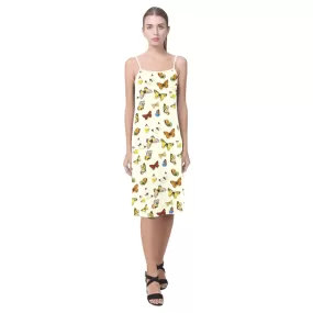 butterfly shadowed print Alcestis Slip Dress (Model D05)