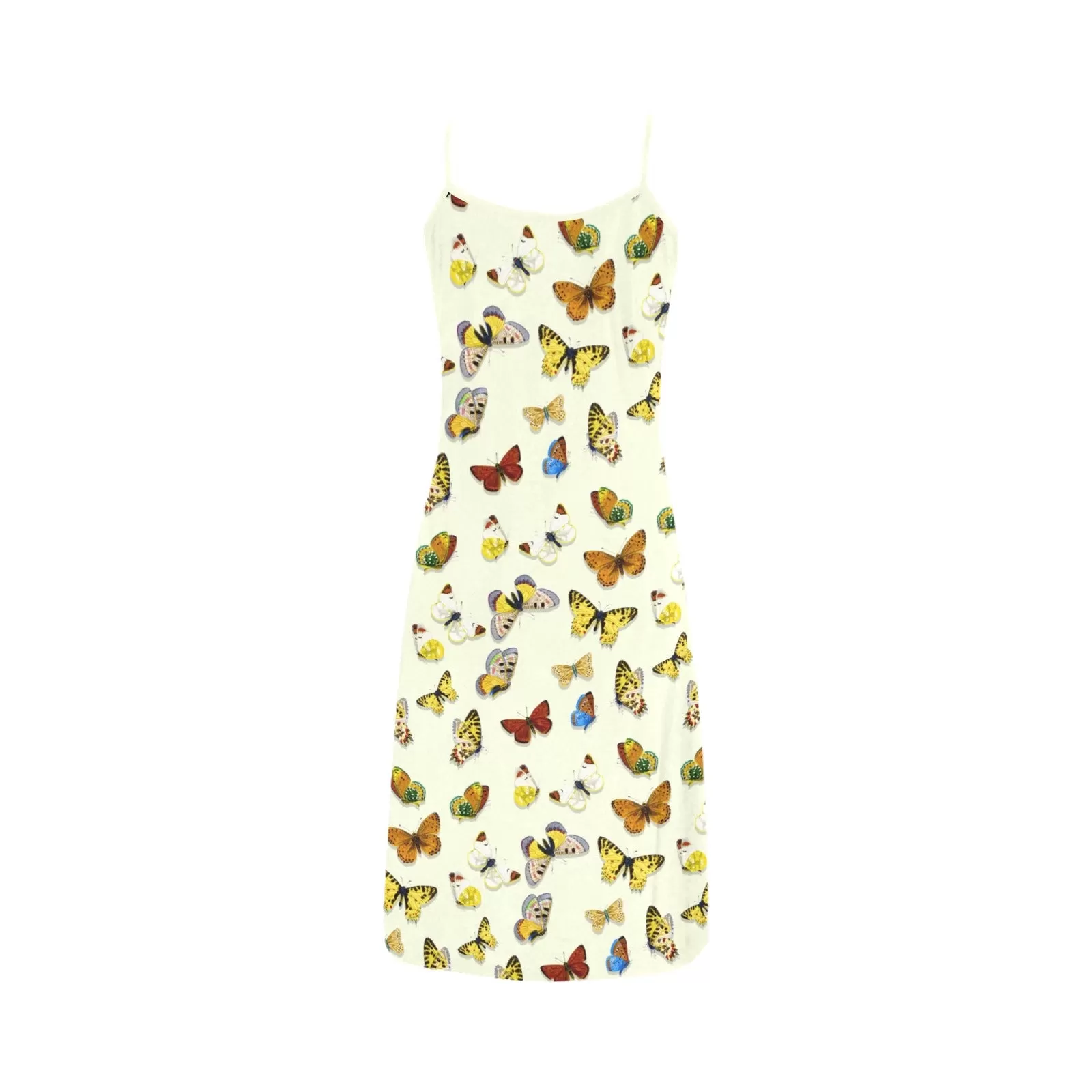 butterfly shadowed print Alcestis Slip Dress (Model D05)