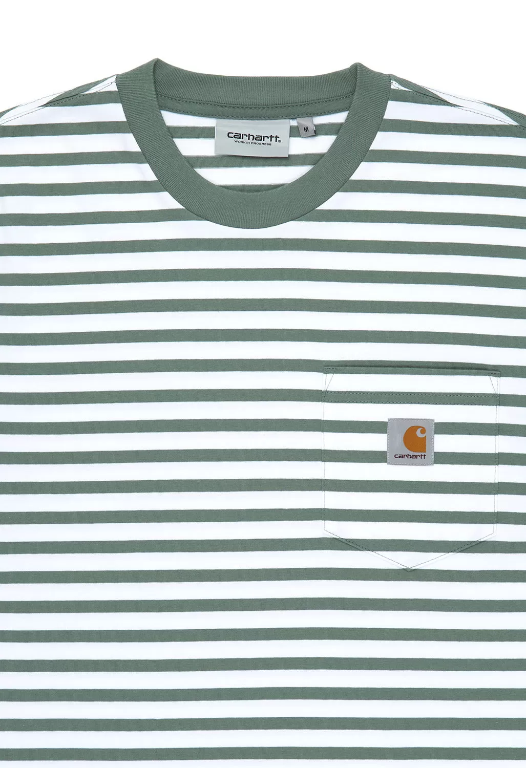 Carhartt WIP Men's Seidler Pocket T-Shirt - Seidler Stripe, Park / White