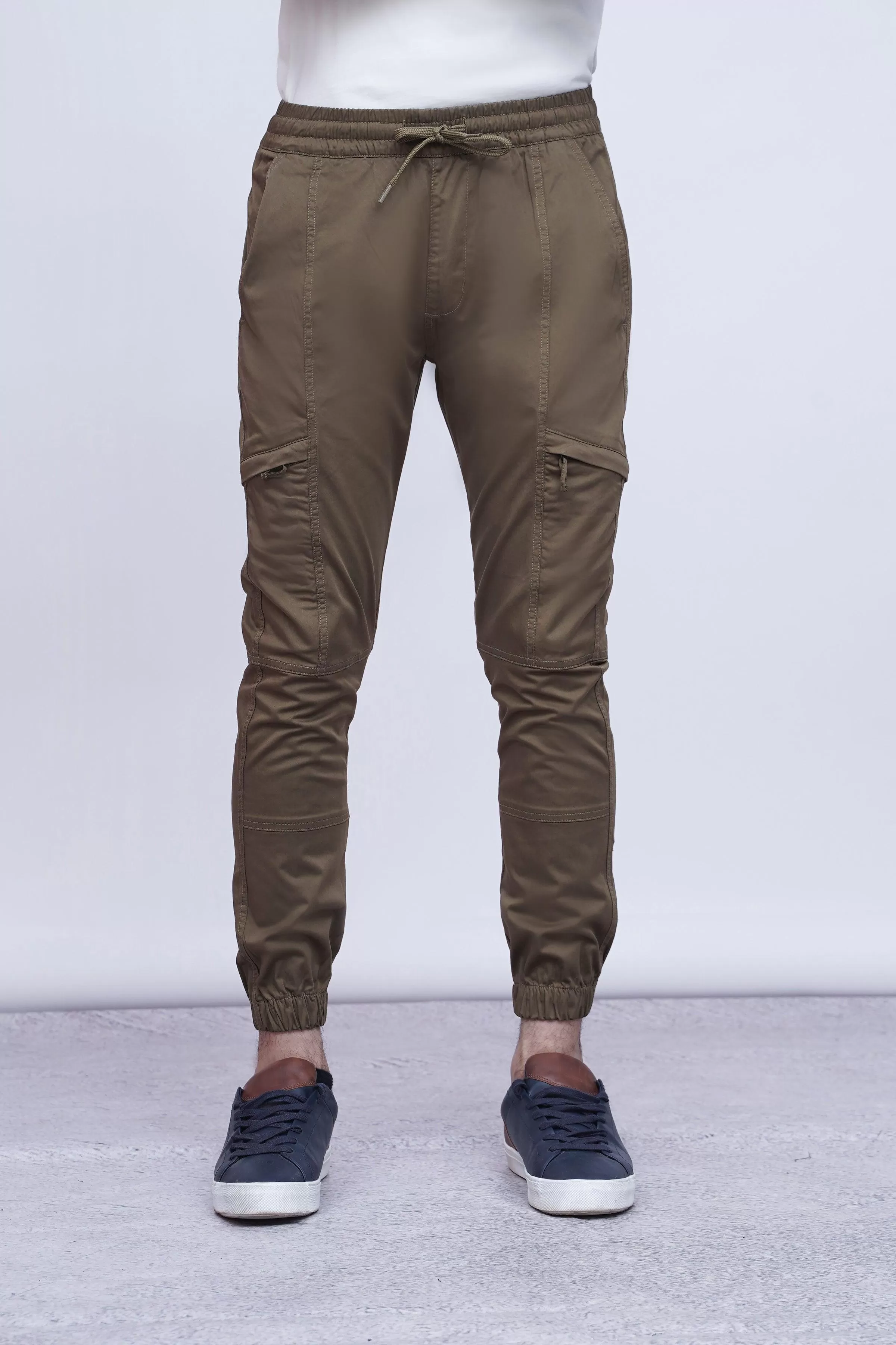 CASUAL JOGGER TROUSER DARK KHAKI