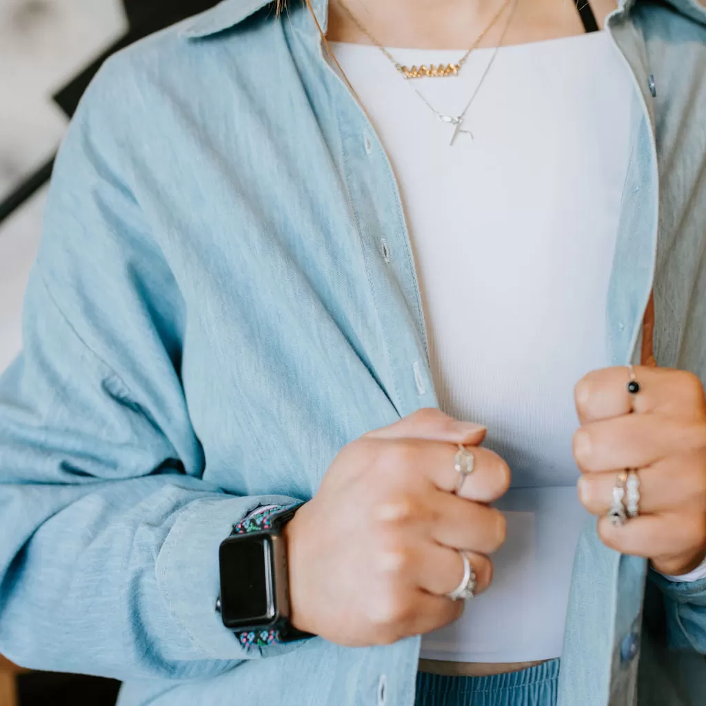 Chambray Denim Button Up Shirt *