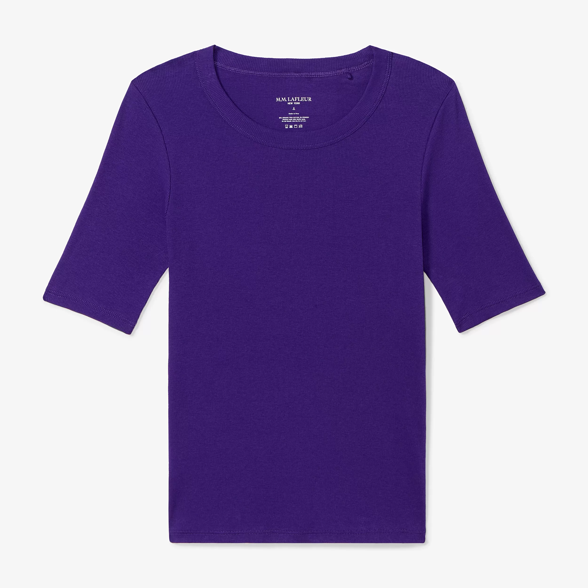 Chana T-Shirt - Organic Ribbed Pima Cotton :: Ube