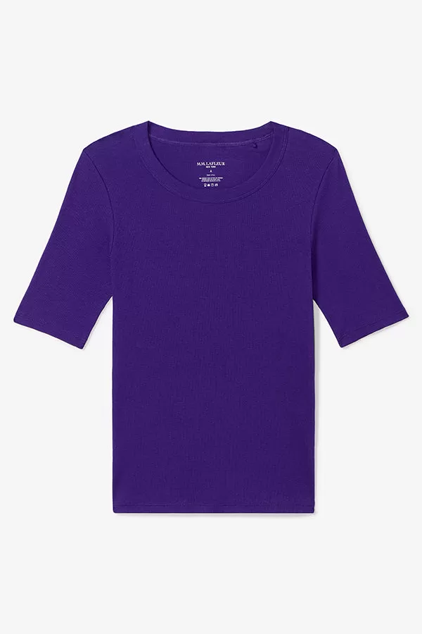 Chana T-Shirt - Organic Ribbed Pima Cotton :: Ube