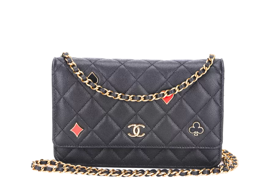 CHANEL TIMELESS WALLET ON CHAIN (T7PPxxxx) GOLD HARDWARE WITH DUST COVER & BOX