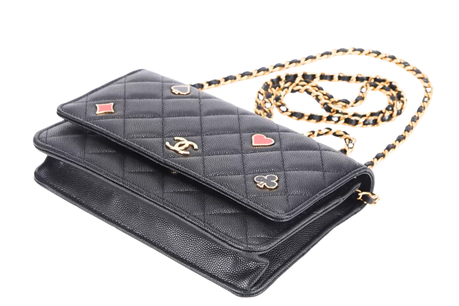 CHANEL TIMELESS WALLET ON CHAIN (T7PPxxxx) GOLD HARDWARE WITH DUST COVER & BOX