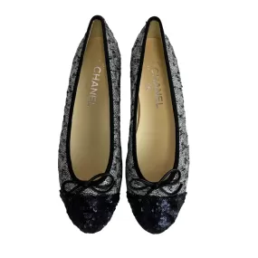 Chanel - Tweed Sequin Cap Toe Ballerina Flats - 38.5 EUR - 7.5 US - Shoes