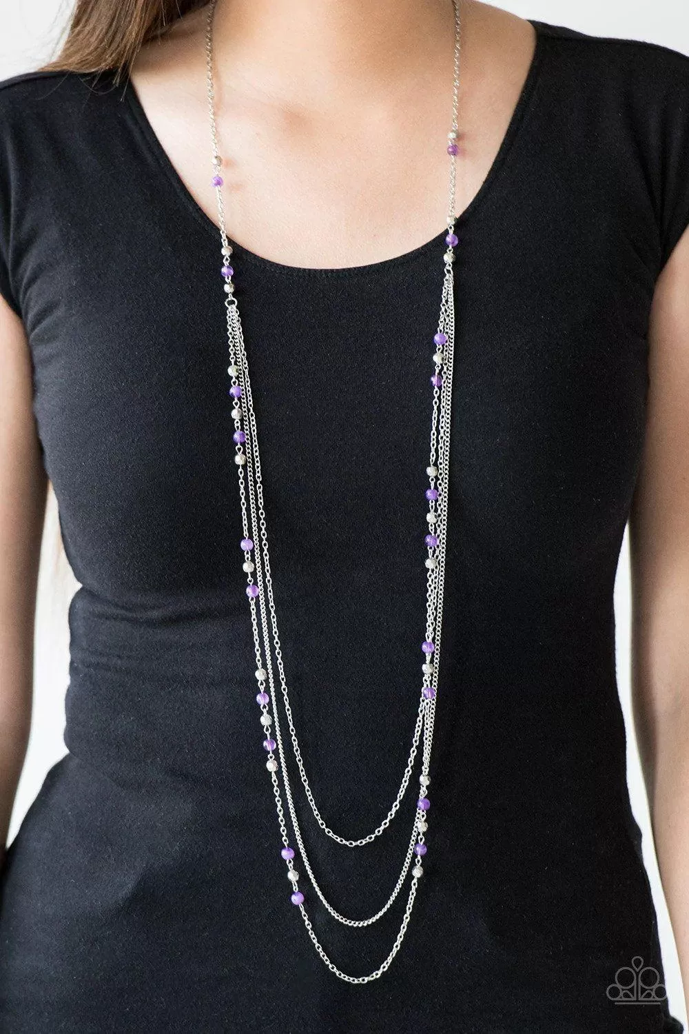 Colorful Cadence Purple Necklace - Paparazzi Accessories