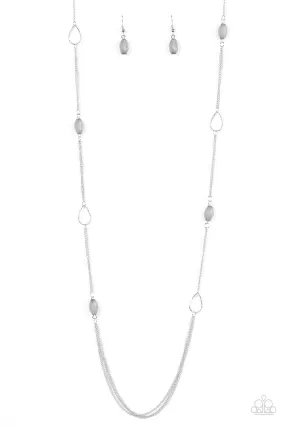 Colorfully Casual Silver Necklace - Paparazzi Accessories